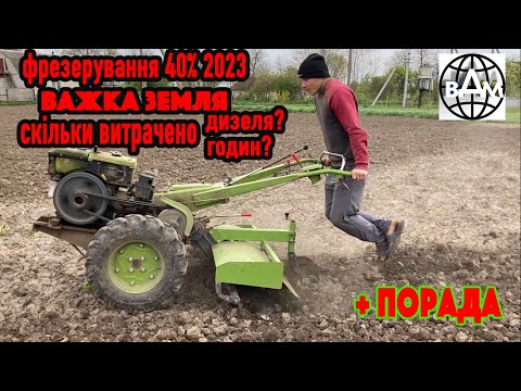 Видео: Фрезеровка 40 соток  важким мотоблоком forte 8к/с (весна 2023р.)