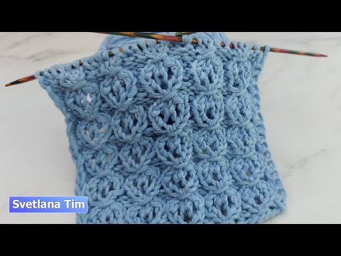 Видео: АЖУРНЫЕ УЗОРЫ СПИЦАМИ УЗОР "Ажурные Кружочки" - ВЯЖЕТСЯ ЛЕГКО И ПРОСТО. Вязание спицами