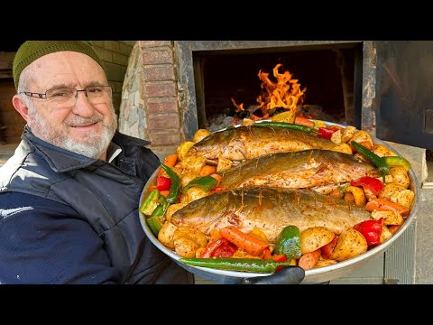 Видео: Я ПРИГОТОВИЛА БОЛЬШУЮ РЫБУ В БОЛЬШОЙ КАМЕННОЙ ПЕЧИ‼️ РЫБНЫЙ ДЕНЬ В ДЕРЕВНЕ‼️ ПРОСТОЙ РЕЦЕПТ ВЫПЕЧКИ