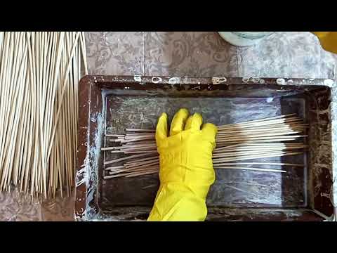 Видео: Обработка бумажной лозы лак + вода