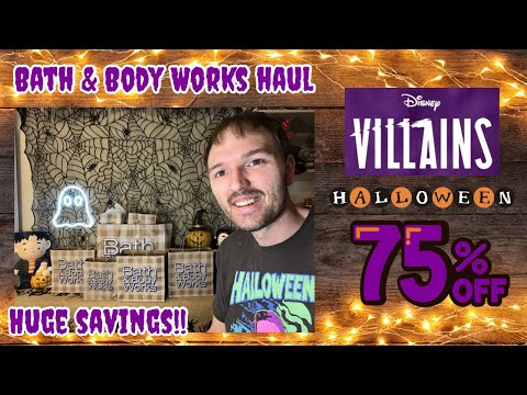 Видео: Товары из Bath & Body Works | Огромные скидки!! Скидка 75% на товары для Хэллоуина и злодеев Disn...