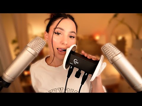 Видео: ASMR Влажные Звуки Рта 👄 с 3 Микрофонами 🤯 Для Полного Расслабления 💆‍♀️ Без Разговоров 🤫