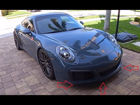 Видео: Porsche 911 991.2 Carrera S Передний спортивный спойлер для губ MOD Easy DIY