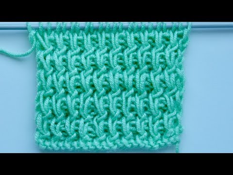 Видео: Узоры спицами. Плотный узор со снятыми петлями.