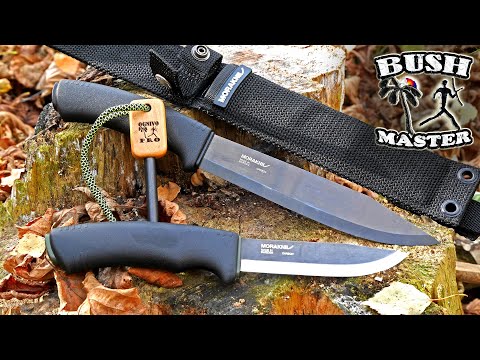 Видео: Нож Morakniv Pathfinder и Mora Bushcraft Black