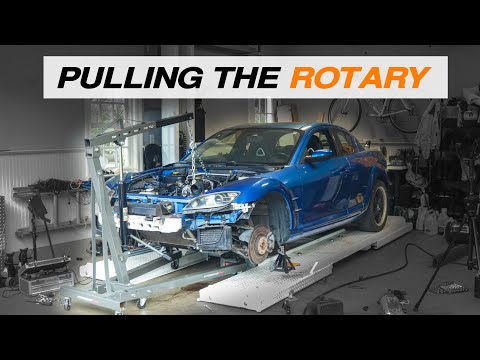 Видео: Снятие двигателя с моей взорванной Mazda RX8
