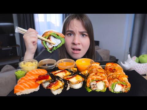 Видео: Последний отпуск ТРУ КРАЙМ МУКБАНГ роллы суши с лососем и угрем mukbang true crime