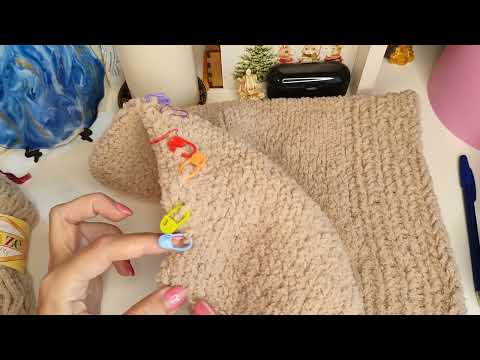 Видео: МК описание / Капюшон мужского халата из Alize softy и  Alize Cotton gold спицами