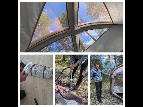 Видео: Смотрим мою новую надувную палатку Naturehike Ango
