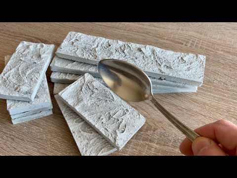Видео: Увидел, как один штукатур делает декоративный кирпич, используя столовую ложку