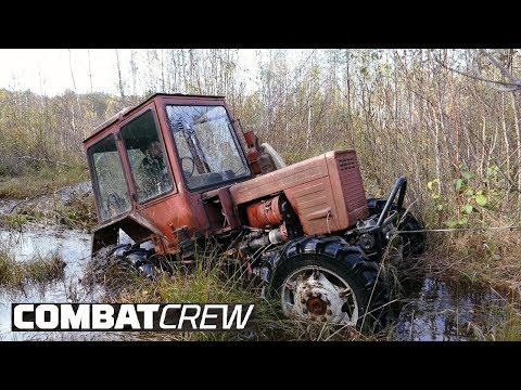 Видео: Турбо-трактор. Установка и испытания лебедки. Часть 5