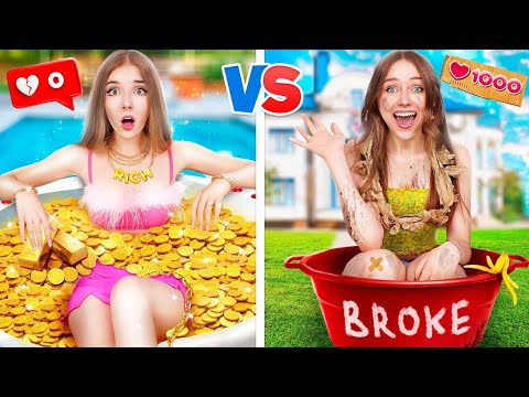 Видео: Богатая Непопулярная VS Бедная Популярная Девушка В Школе || Гига Богатая Пляжная Вечеринка