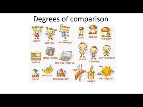 Видео: Degrees of comparison | Степени сравнения прилагательных