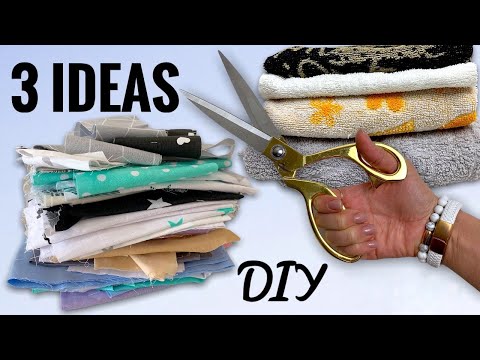 Видео: 3 идеи ИЗ СТАРЫХ ПОЛОТЕНЕЦ И ОСТАТКОВ ТКАНИ - лоскутное шитье + утилизация полотенец