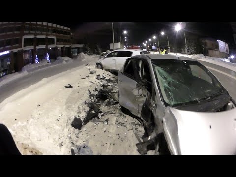 Видео: Пьяный на встречке в -40. ДТП…