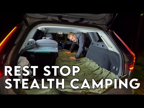 Видео: Скрытый кемпинг в машине на стоянке для отдыха