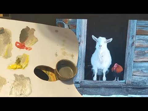 Видео: Эфир Наброски Животных Маслом Самоизоляция