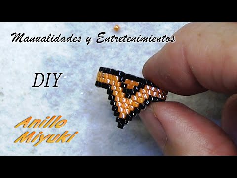 Видео: DIY -💍💍 Anillo miyuki - Miyuki ring - Кольцо Миюки - Anel Miyuki
