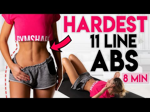 Видео: САМАЯ ЖЕСТКАЯ 11 ЛИНИЙ ABS 🔥 Ab Ton & Belly Fat Burn | 8 мин. Тренировка