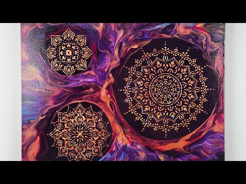 Видео: Все оттенки фиолетового 💜😍 страсть и вдохновение ~ Подборка акриловых заливок ~ Абстракционизм