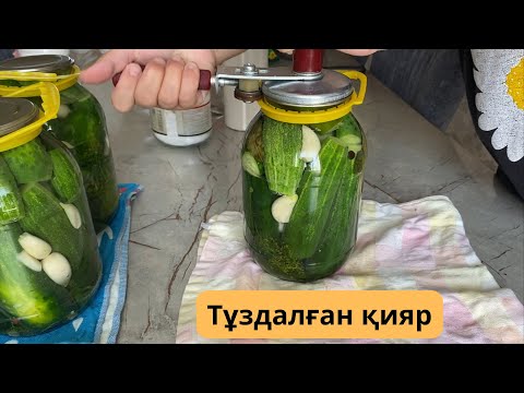 Видео: Тұздалған қияр. Солёные огурцы. Огурцы на зиму. Хрустящие огурцы