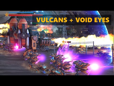 Видео: Вулканы и глаза тащат #mechabellum vulcans + void eyes