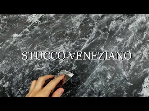 Видео: ВЕНЕЦИАНСКАЯ ШТУКАТУРКА под МРАМОР C ПРОЖИЛКАМИ от А до Я. Stucco Veneziano - marble effect.