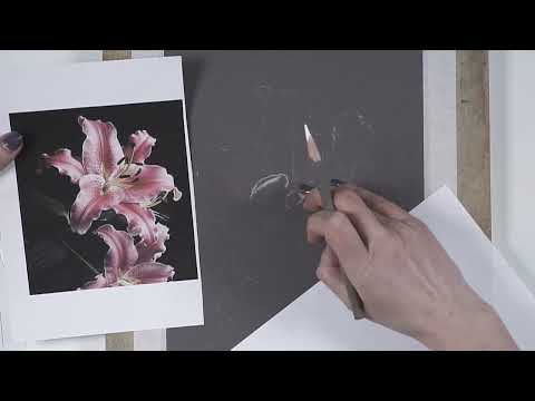 Видео: Видеоурок «Тон. Техника Гризайль. Лилии»