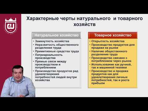 Видео: Лекция 4  Формы общественного хозяйства, товар и деньги