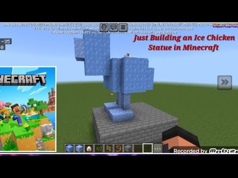 Видео: Я просто строю ледяную скульптуру курицы в Minecraft.