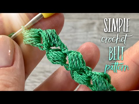 Видео: Совсем просто! Пояс крючком за 10 минут 💜 / Simple crochet belt pattern