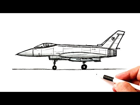 Видео: Как нарисовать Самолёт Истребитель | Ахадов Эльнур