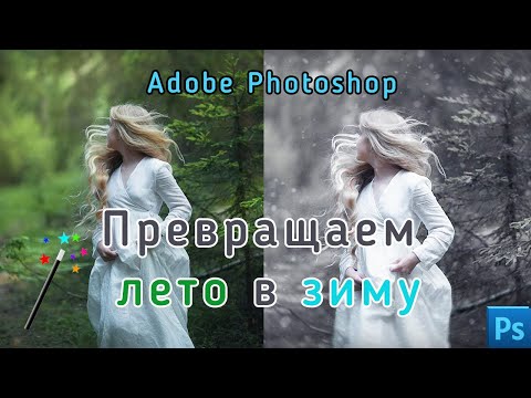 Видео: Уроки по Photoshop. Как превратить лето в зиму