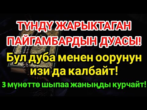 Видео: Түнкү шыпаалуу дуба! Пайгамбардын сөзү менен айыгуу келет — болгону 3 мүнөттө! 💫