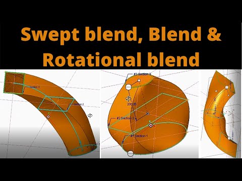 Видео: Как создать плавное смешивание, смешивание и вращательное смешивание в Creo | Плавное смешивание,...
