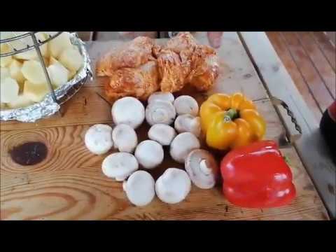 Видео: Приготовление курицы,картошки,овощей в тандыре "Охотник"