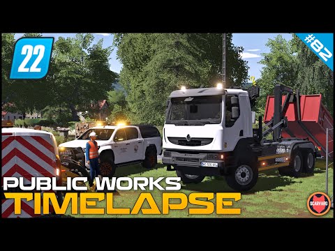 Видео: 🚧 Вырубка дерева и снос бетонного забора ⭐ FS22 Таймлапс городских общественных работ