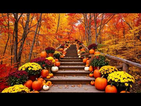 Видео: Красивый осенний пейзаж 🍁 Успокаивающая осенняя музыка для расслабления, снятия стресса и тревоги.