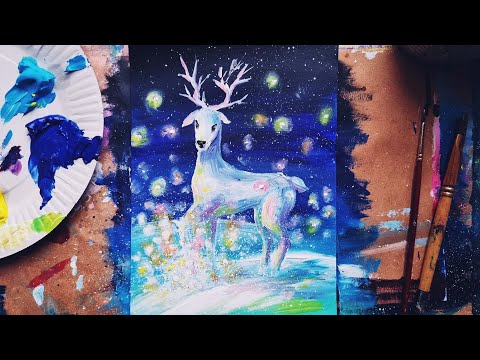 Видео: СЕРЕБРЯНОЕ КОПЫТЦЕ |Рисуем красками❄