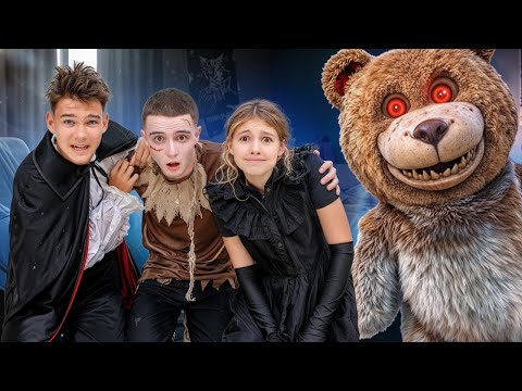 Видео: Мой плюшевый мишка ожил | Самая страшная вечеринка на Хэллоуин!