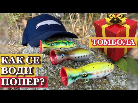 Видео: Как се Води Попер Realwobbler + Томбола 7 K със Страхотни Награди /  How to Fish a Popper + Giveaway