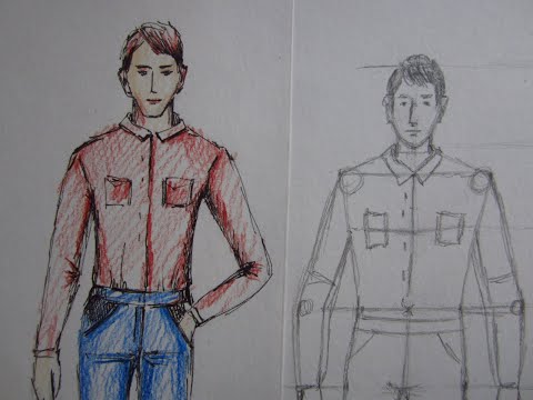 Видео: Рисуем людей: пропорции тела человека//Для начинающих