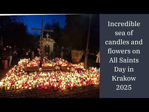 Видео: День всех святых в Польше 2025 | Прогулка по Раковицкому кладбищу в Кракове в честь Дня всех святых