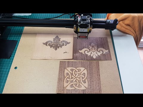 Видео: Консольный лазерный выжигатель Часть 11. Резка шпона