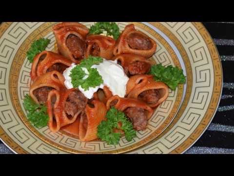 Видео: Фаршированные Макароны С Мясной Начинкой. ВКУСНО!!! ПРОСТО!!!