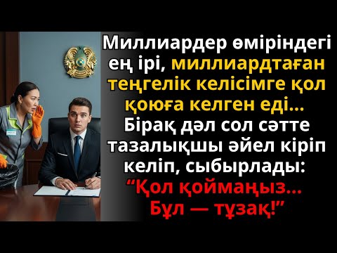 Видео: миллиардер келісімге қол қоймақ еді, бірақ тазалаушы “қол қоймаңыз!” деді | Ешкім естімеген әңгіме