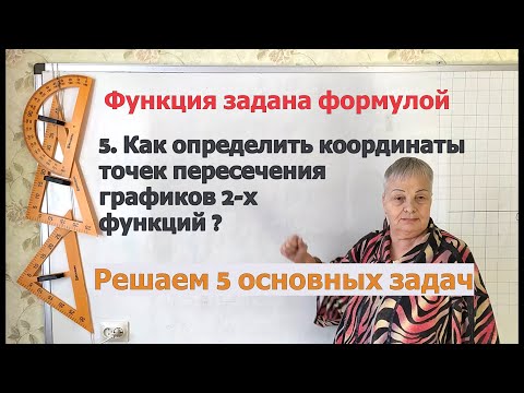 Видео: Алгебра 7 класс. Как определить координаты точек пересечения графиков двух функций (5 урок из 5)