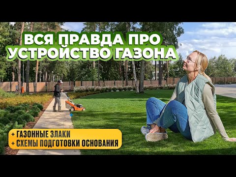 Видео: Вся правда про устройство газона. Газонные злаки. Схемы подготовки основания