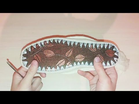Видео: табан тоқу/подошва для тапочек крючком/taban yapimi