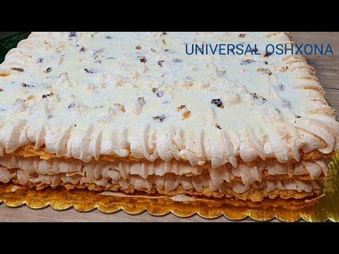 Видео: ОГРОМНЫЙ ТОРТ НЕЖНЫЙ Тает во рту !!😋 ОГИЗДА ЭРИЙДИГАН НОЗИК МЕХМОНЛАР УЧУН НОЗИКВА НАФИС ТОРТИ 😋💣